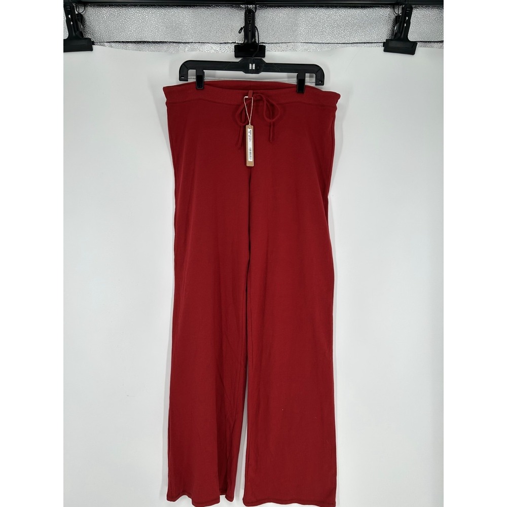 SKIMS Cotton Jersey Straight Leg Pants Womens Large Brick Red Baggy Sweatpants